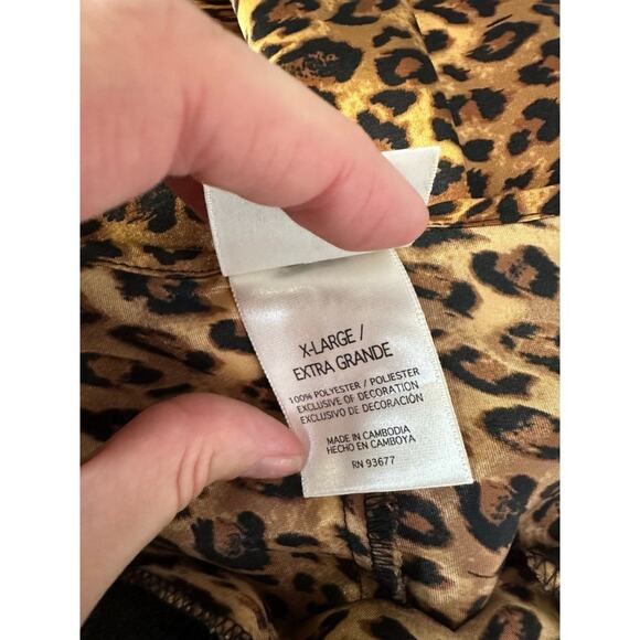 Plus Size Sophia by Delicates Leopard Print Slip Dress XL Vintage Lingerie 1x - Picture 6 of 6